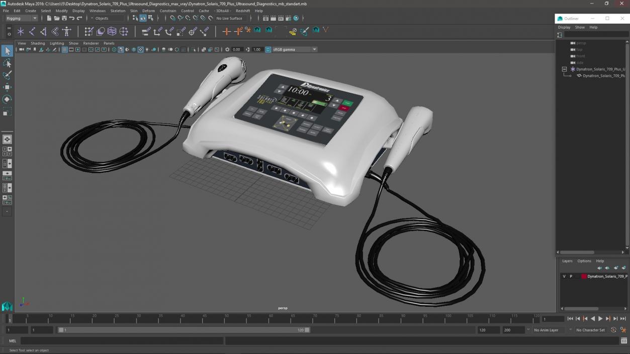 3D Dynatron Solaris 709 Plus Ultrasound Diagnostics model