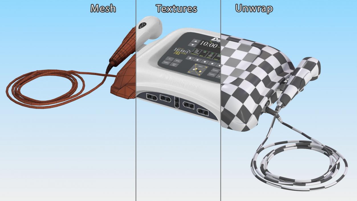 3D Dynatron Solaris 709 Plus Ultrasound Diagnostics model