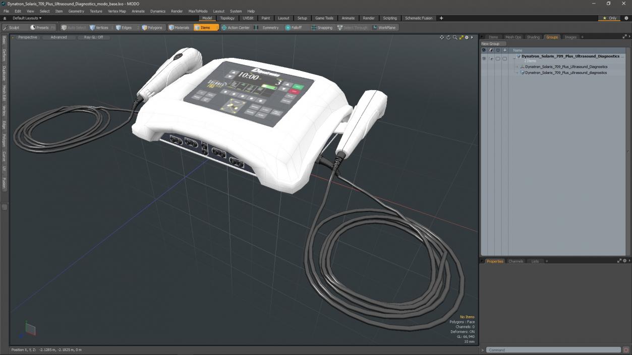 3D Dynatron Solaris 709 Plus Ultrasound Diagnostics model