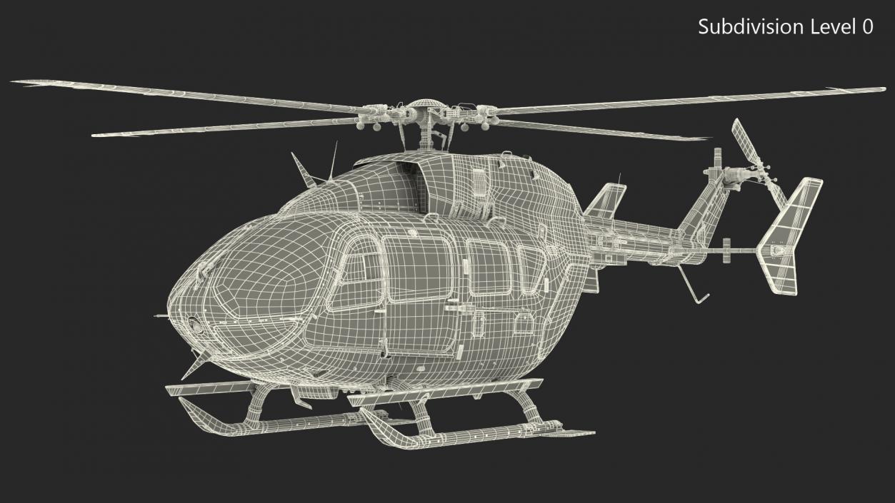 Eurocopter H-72 Lakota Rigged 3D model