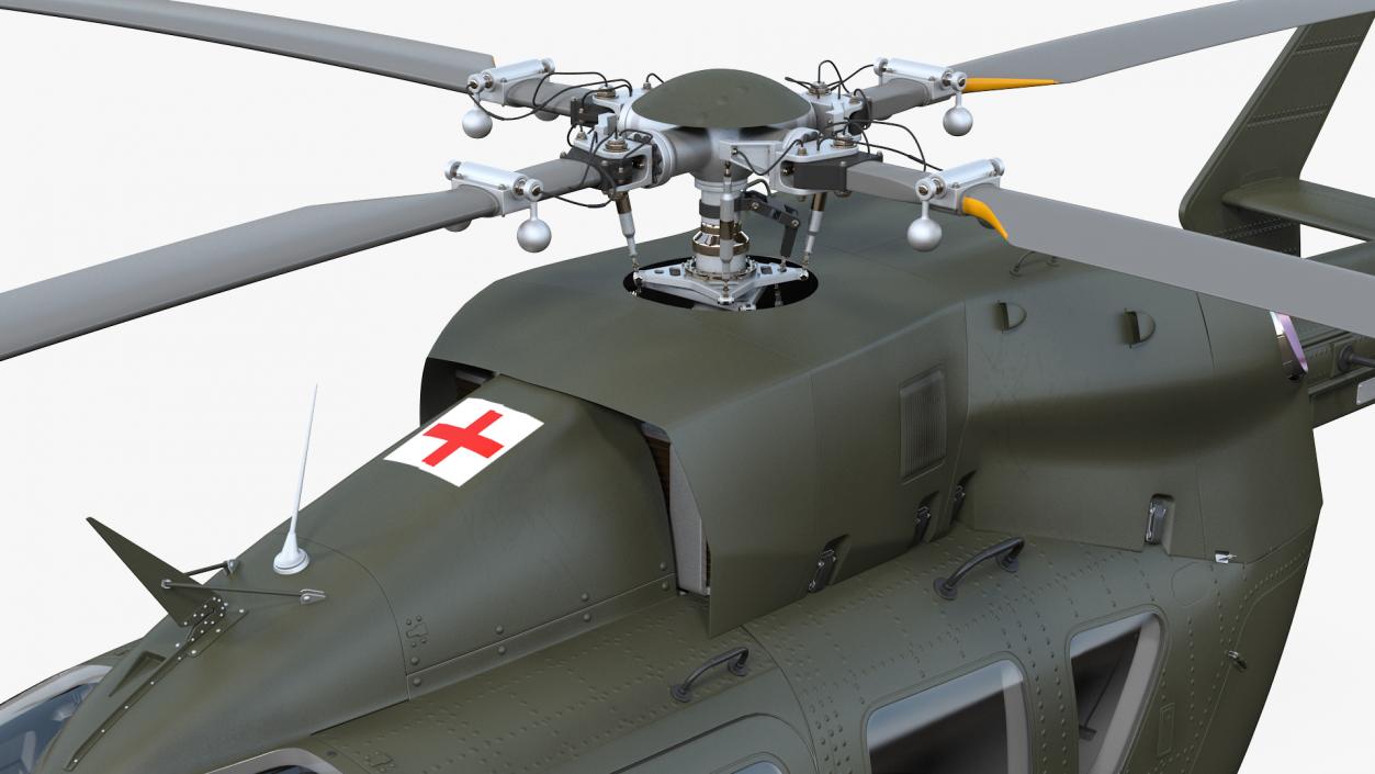 Eurocopter H-72 Lakota Rigged 3D model