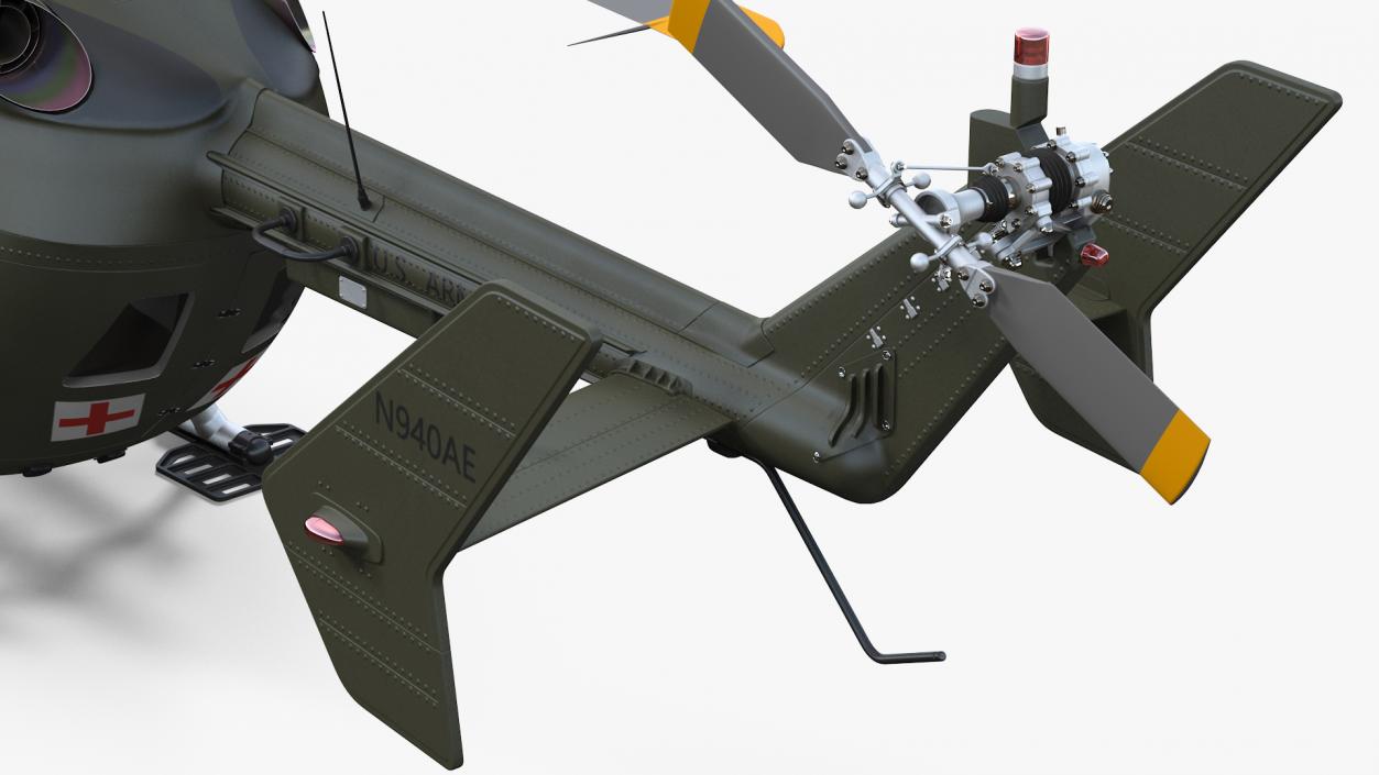 Eurocopter H-72 Lakota Rigged 3D model