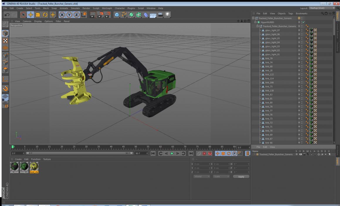 Tracked Feller Buncher 3D