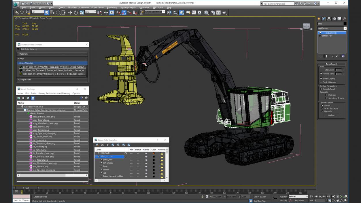 Tracked Feller Buncher 3D