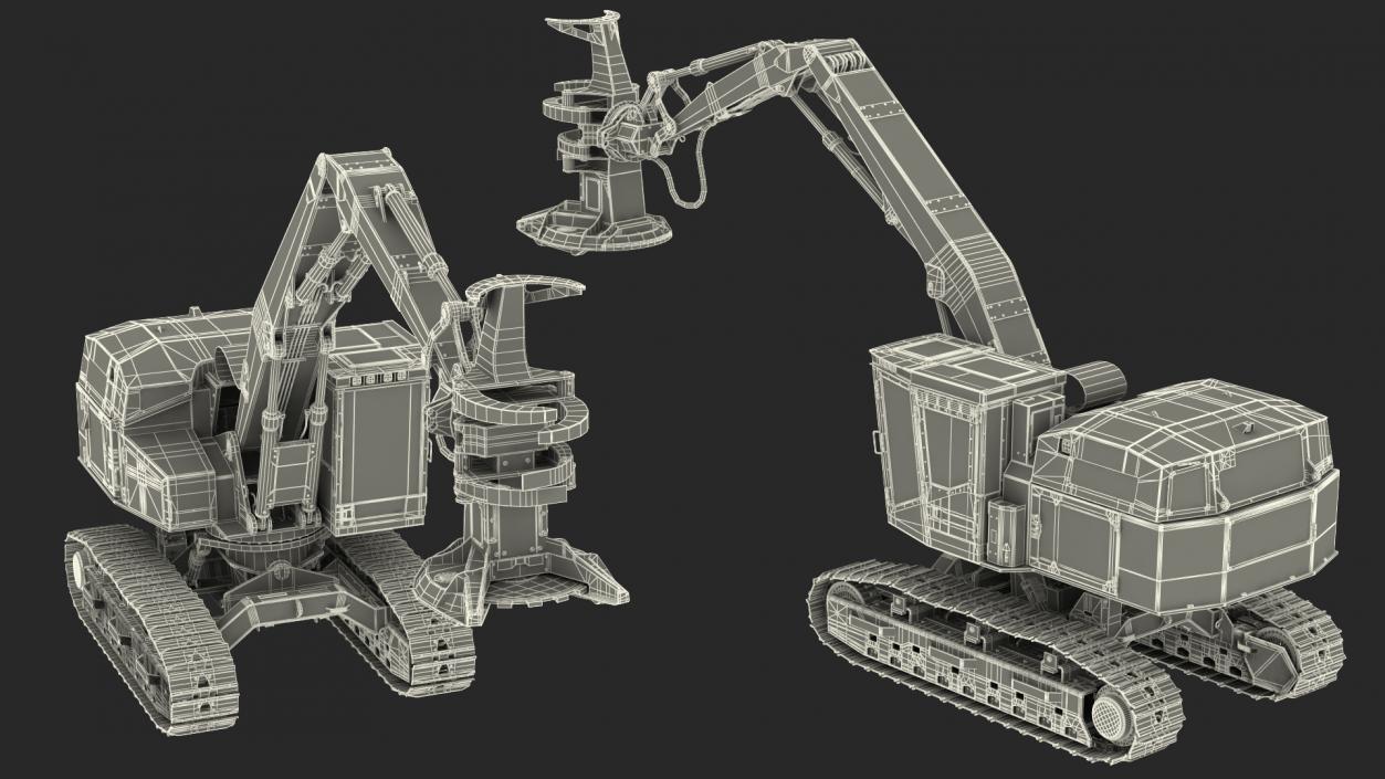 Tracked Feller Buncher 3D