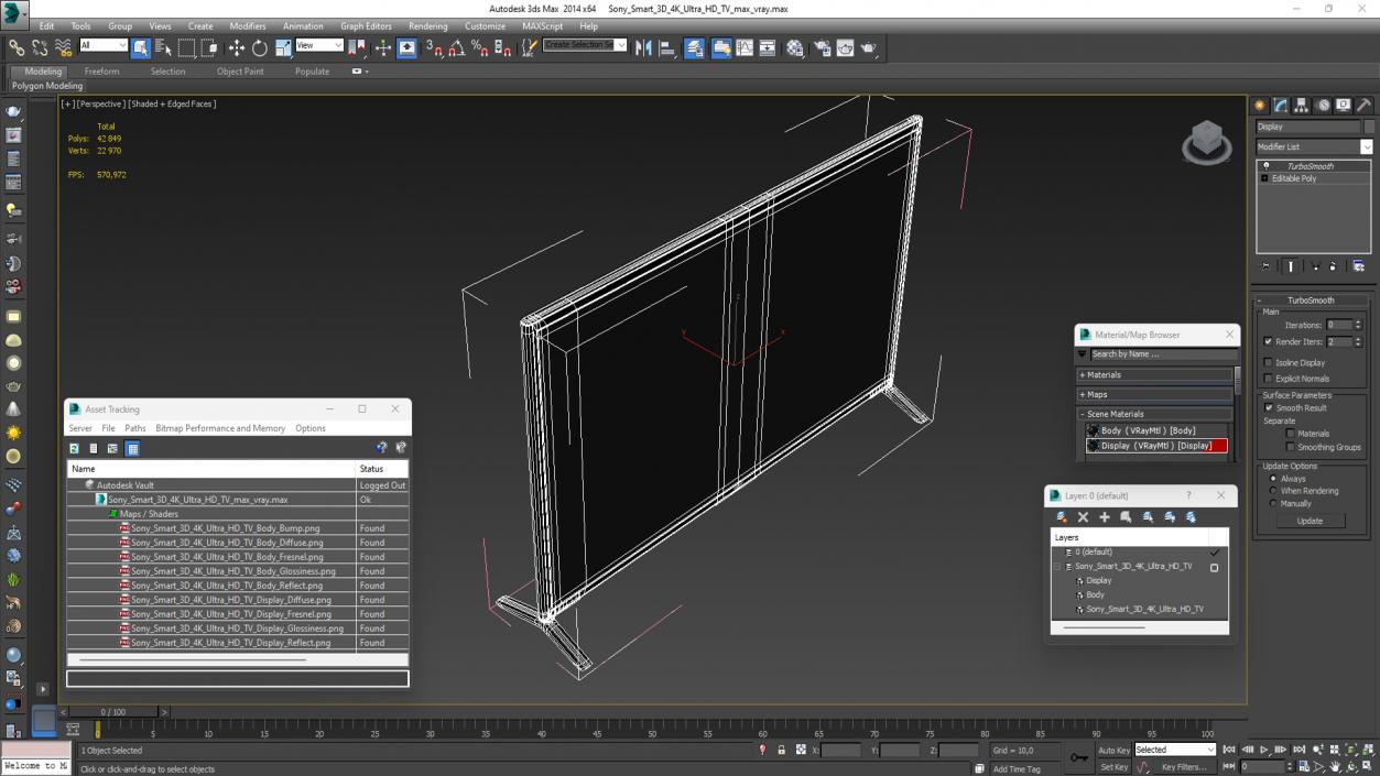 3D Sony Smart 3D 4K Ultra HD TV model