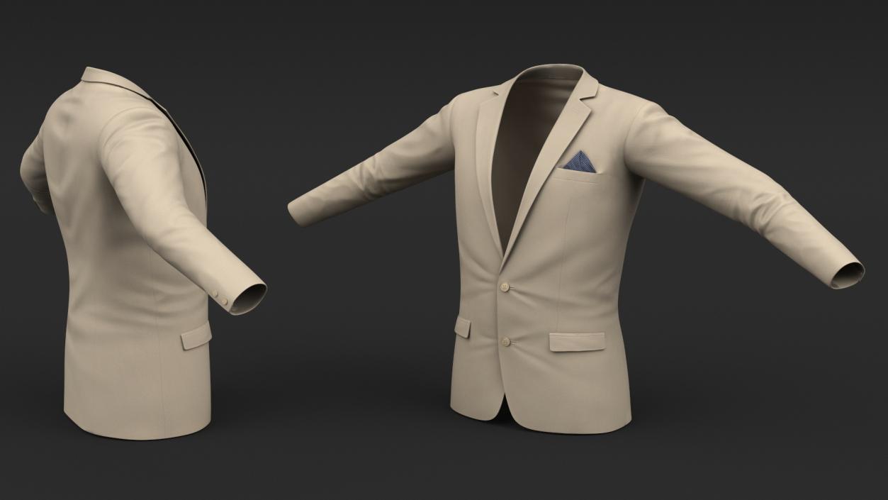 3D Mens Formal Jacket model