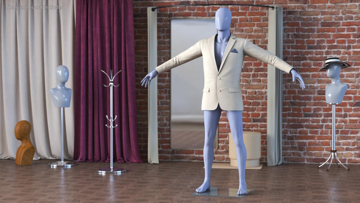 3D Mens Formal Jacket model