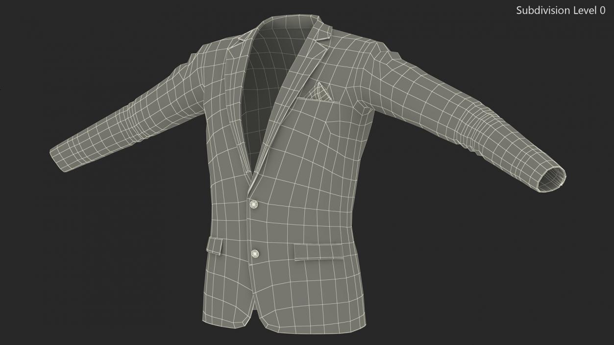 3D Mens Formal Jacket model