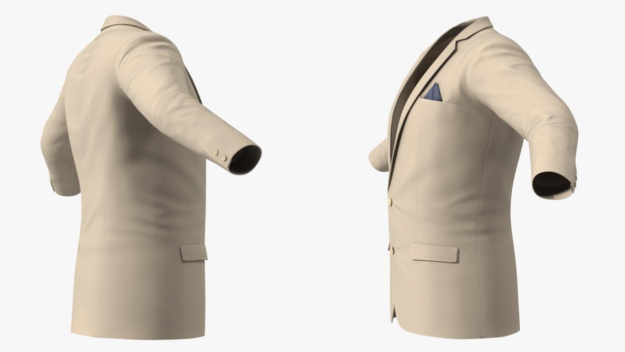 3D Mens Formal Jacket model