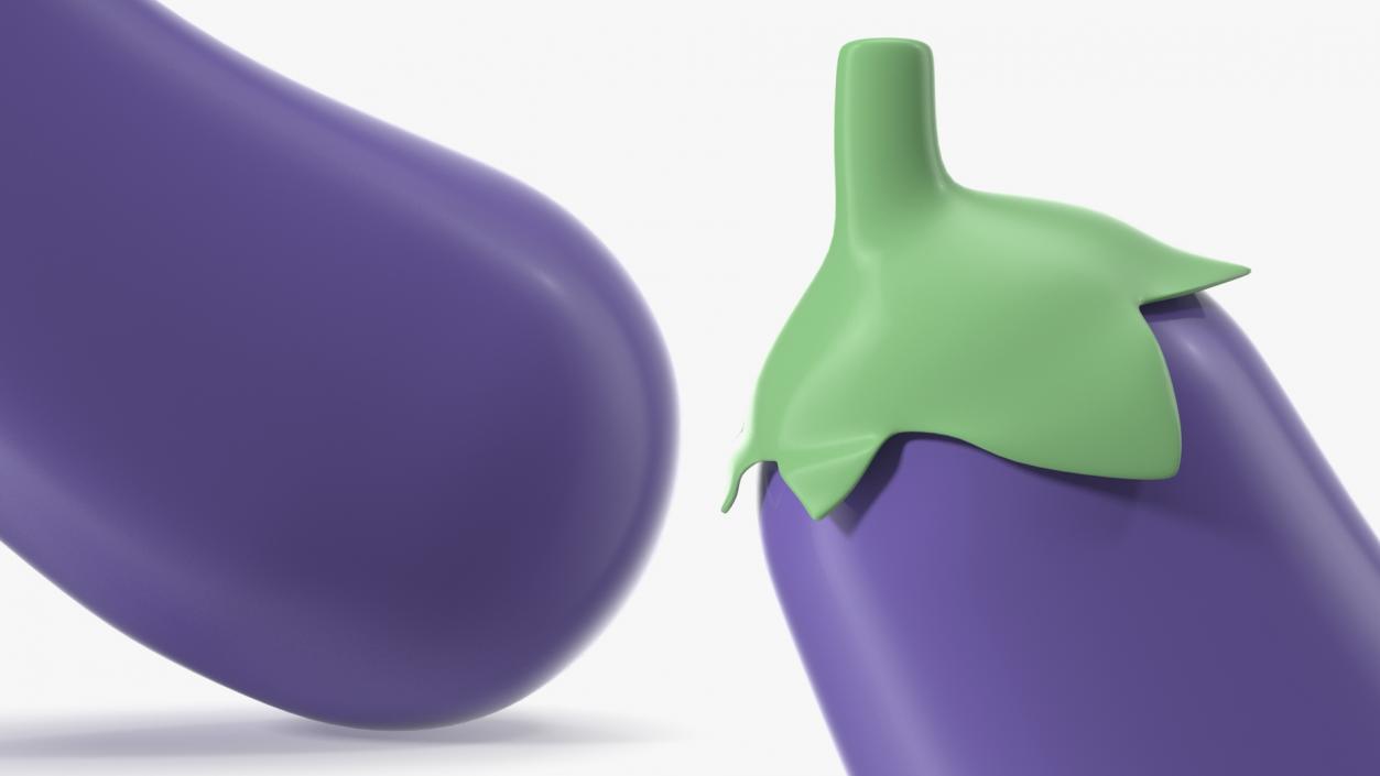 Eggplant Emoji 3D model