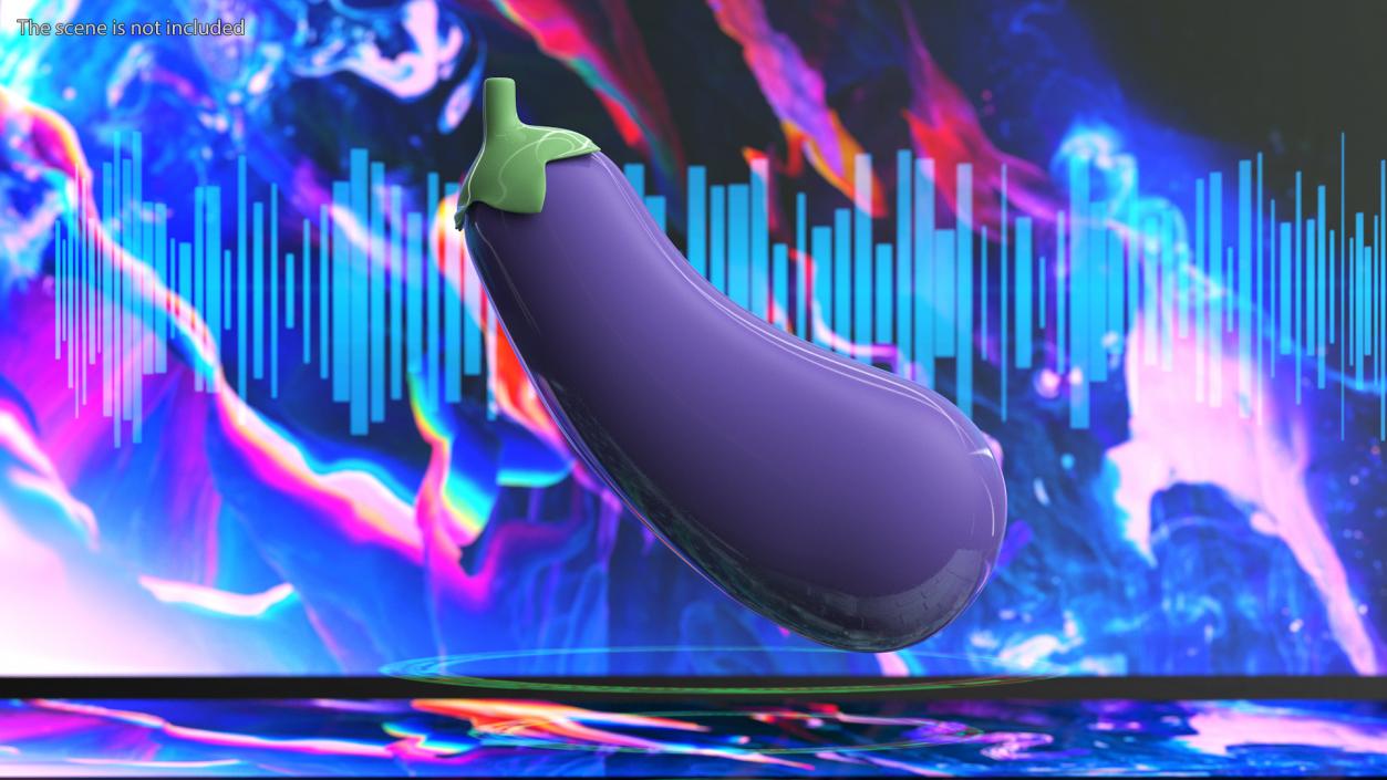 Eggplant Emoji 3D model