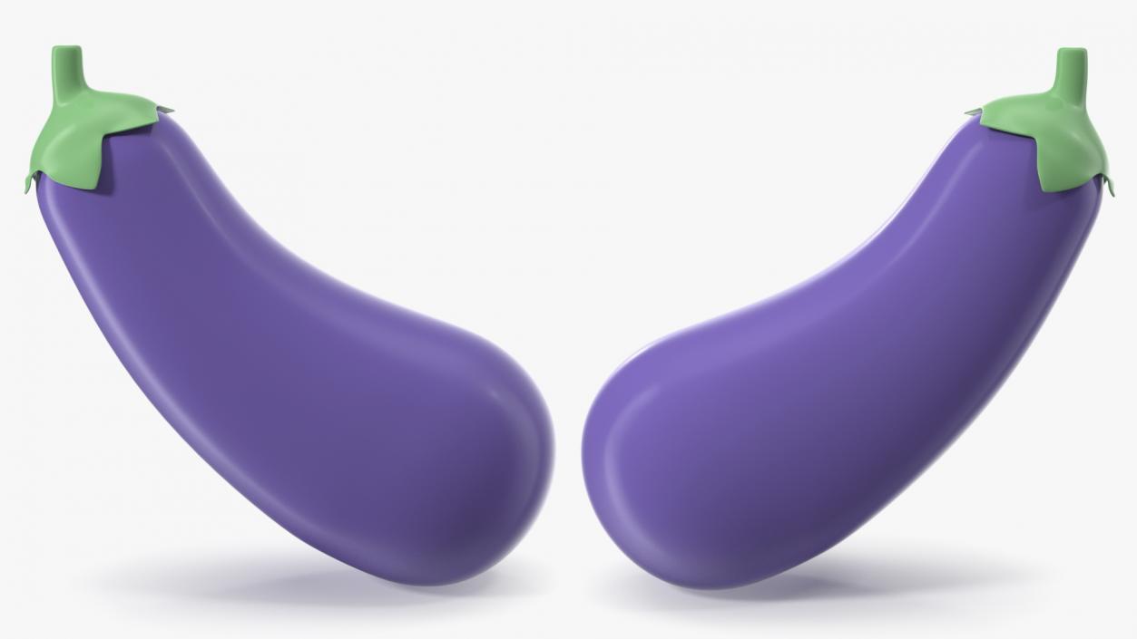 Eggplant Emoji 3D model