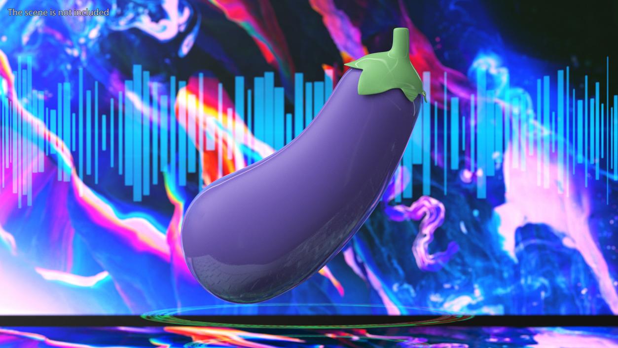 Eggplant Emoji 3D model