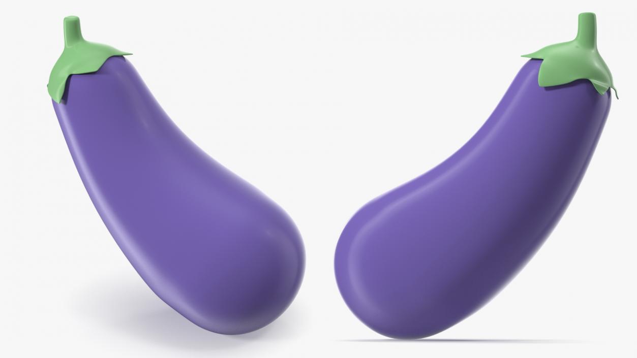 Eggplant Emoji 3D model