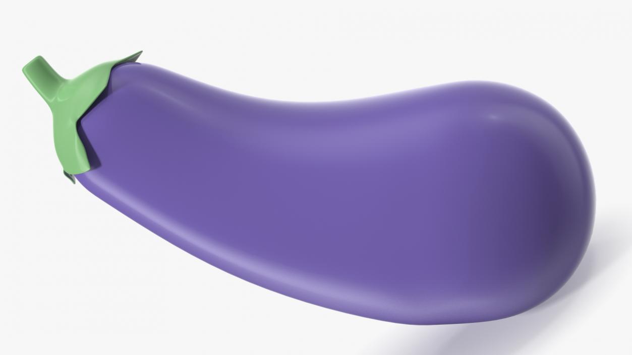 Eggplant Emoji 3D model