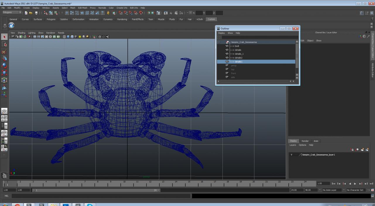 3D Vampire Crab Geosesarma model