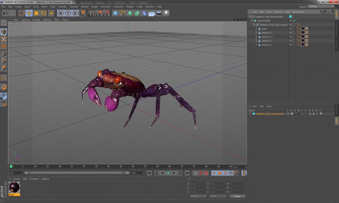 3D Vampire Crab Geosesarma model