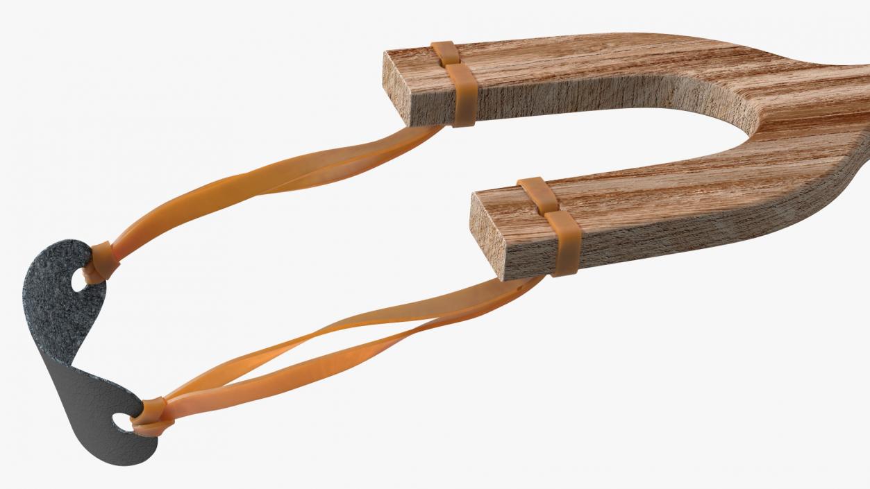 3D Slingshot Catapult Dark Wood model