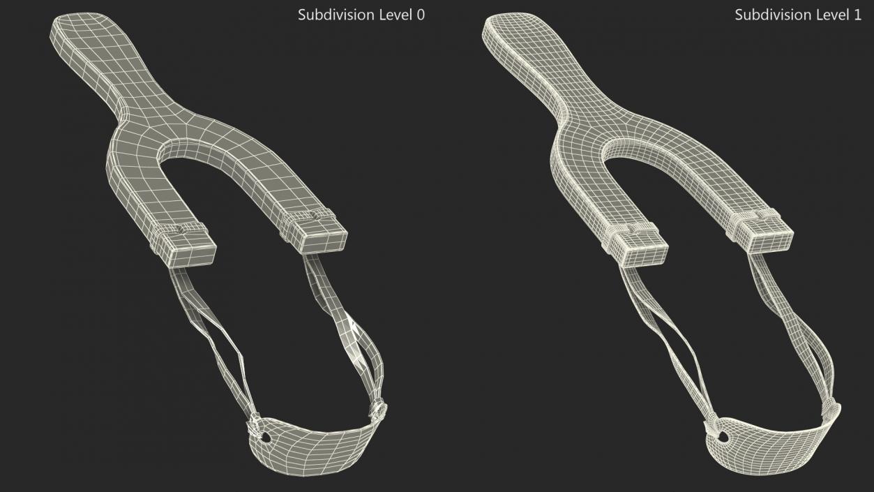 3D Slingshot Catapult Dark Wood model