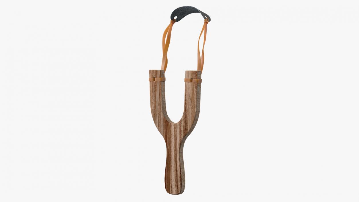 3D Slingshot Catapult Dark Wood model