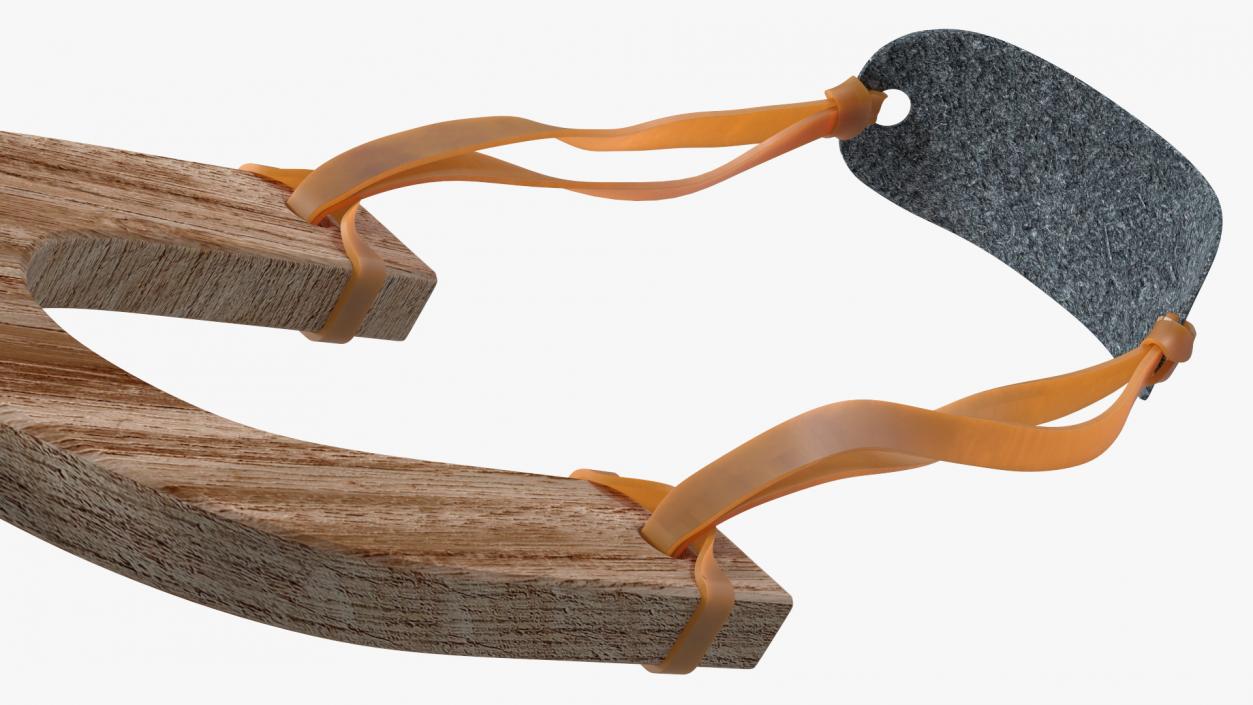 3D Slingshot Catapult Dark Wood model