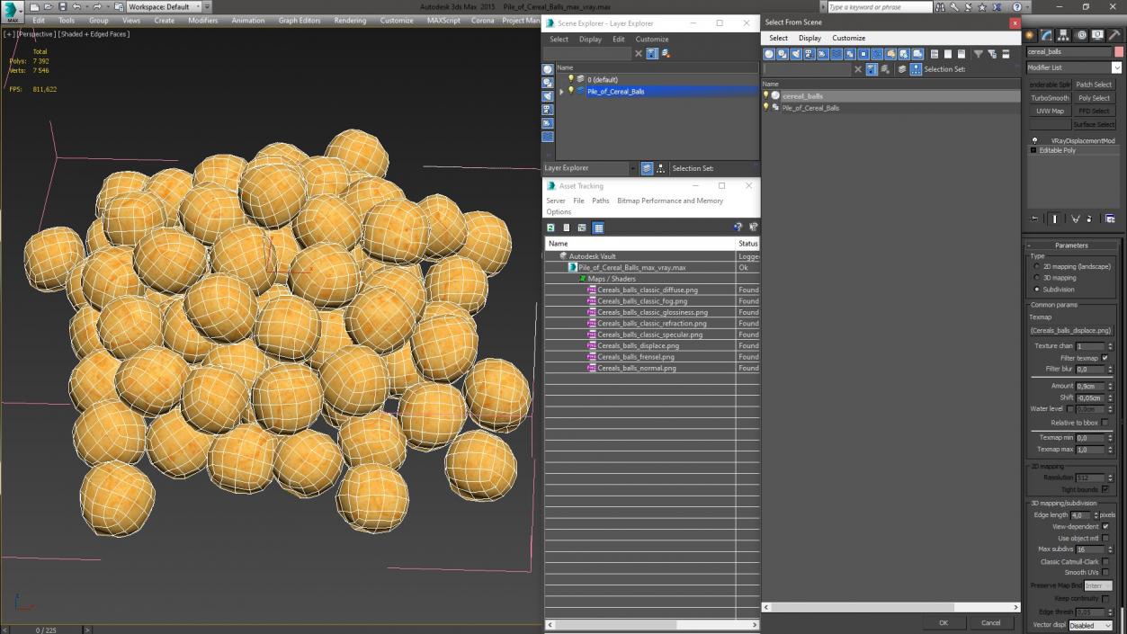 3D model Pile of Cereal Balls