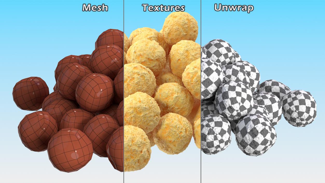 3D model Pile of Cereal Balls