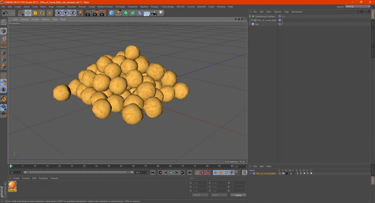 3D model Pile of Cereal Balls