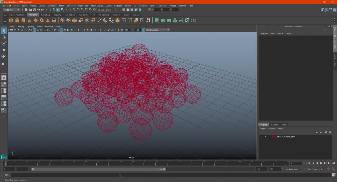 3D model Pile of Cereal Balls