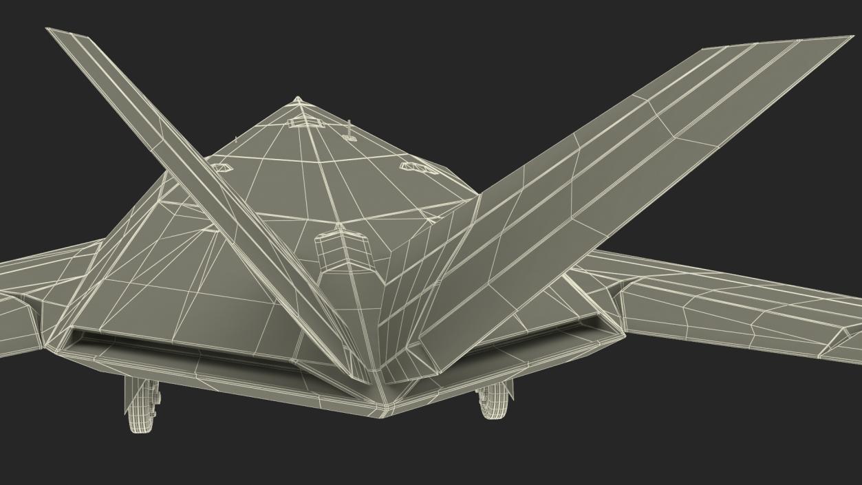 3D Lockheed F-117 Nighthawk Stealth Aircraft Rigged model