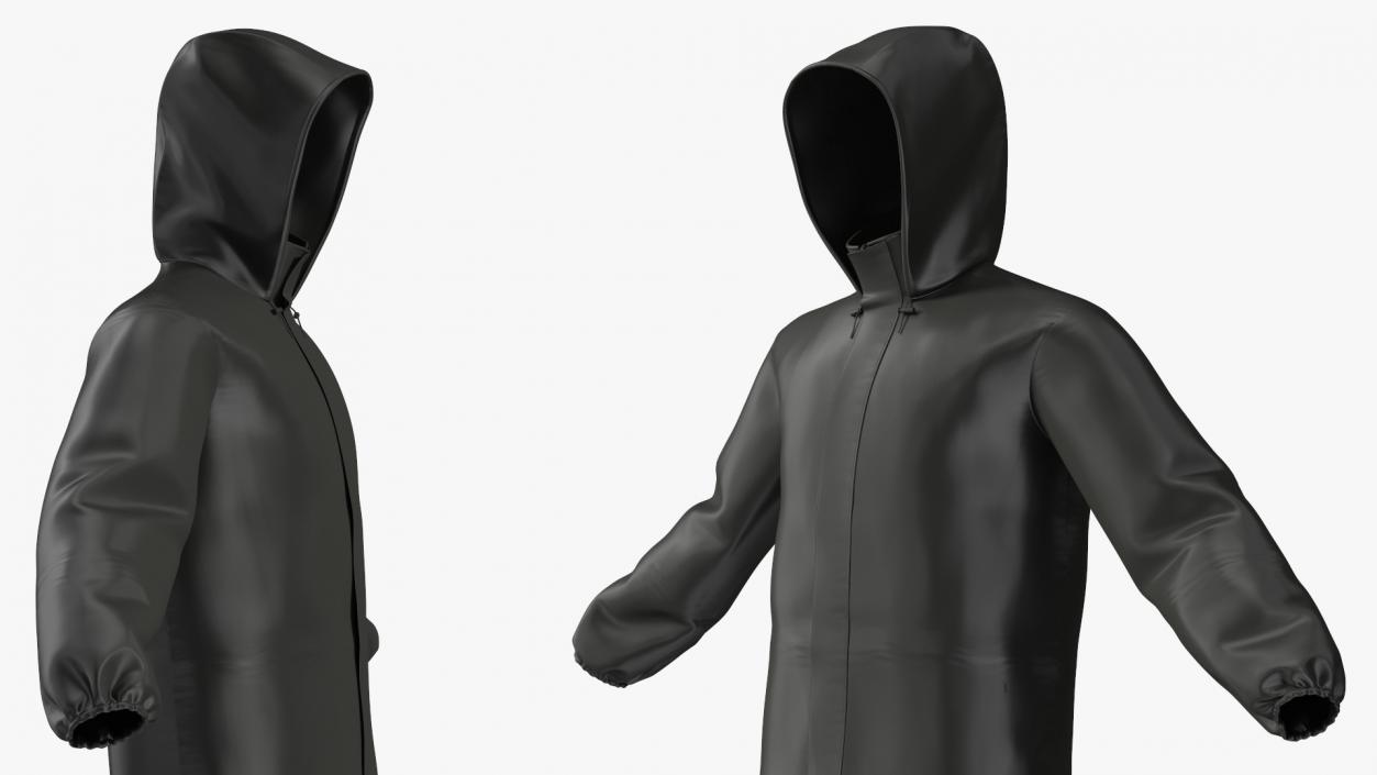 Unisex Black Rain Suit 3D