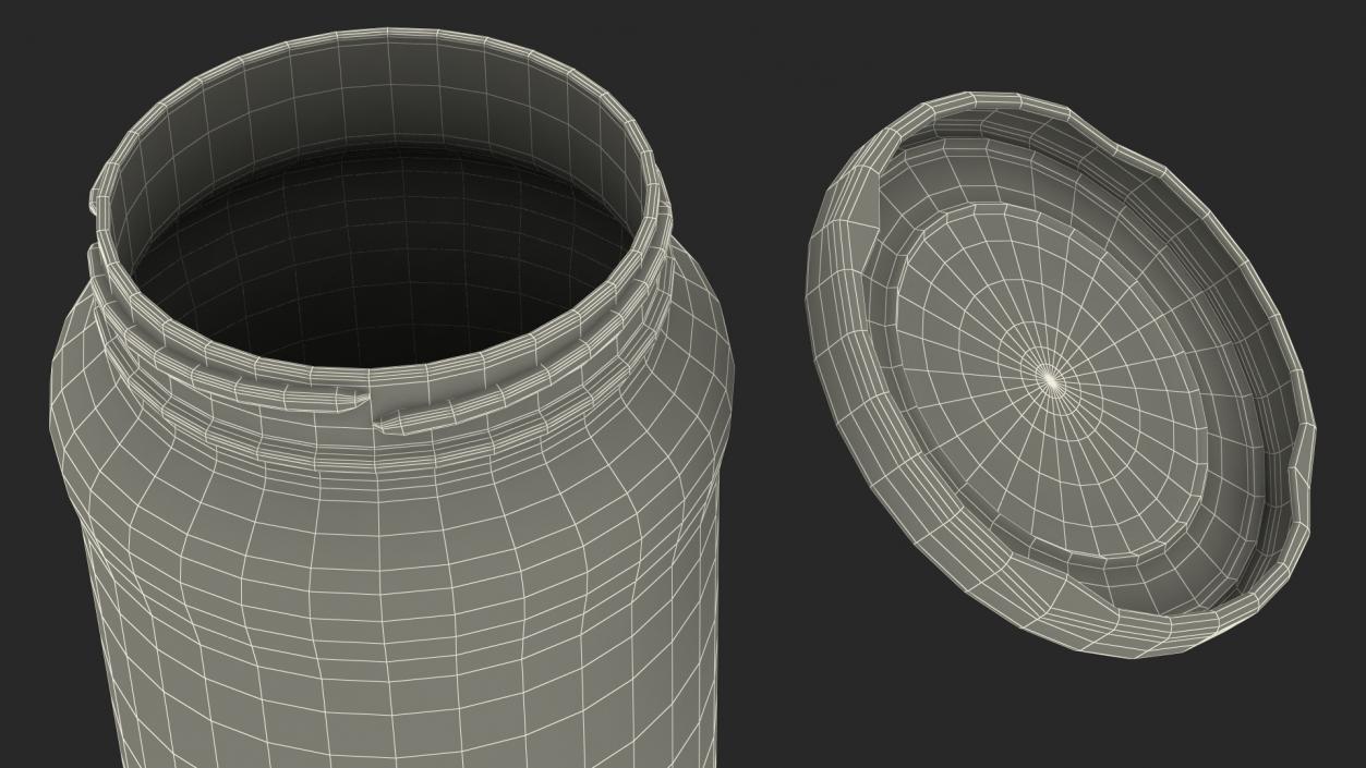 3D Empty Can with Cap 12oz model