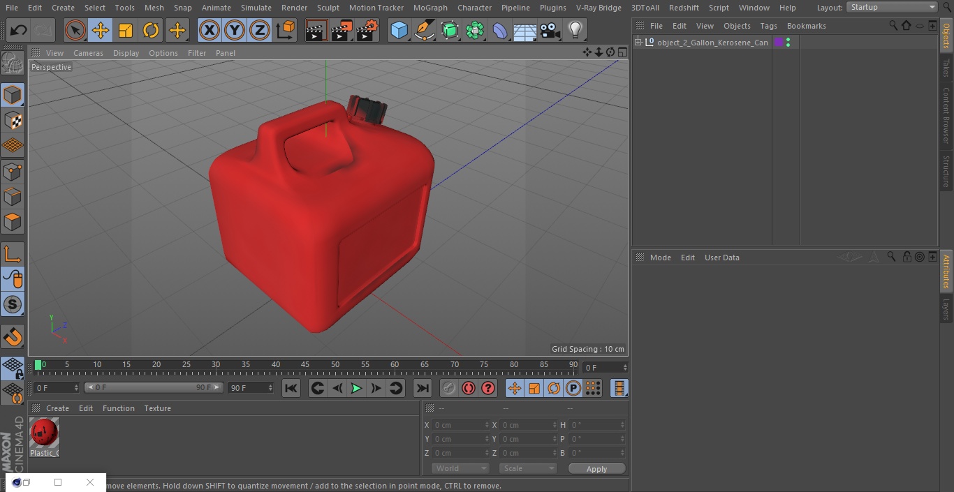 Plastic Gas Can 2 Gallon 3D model