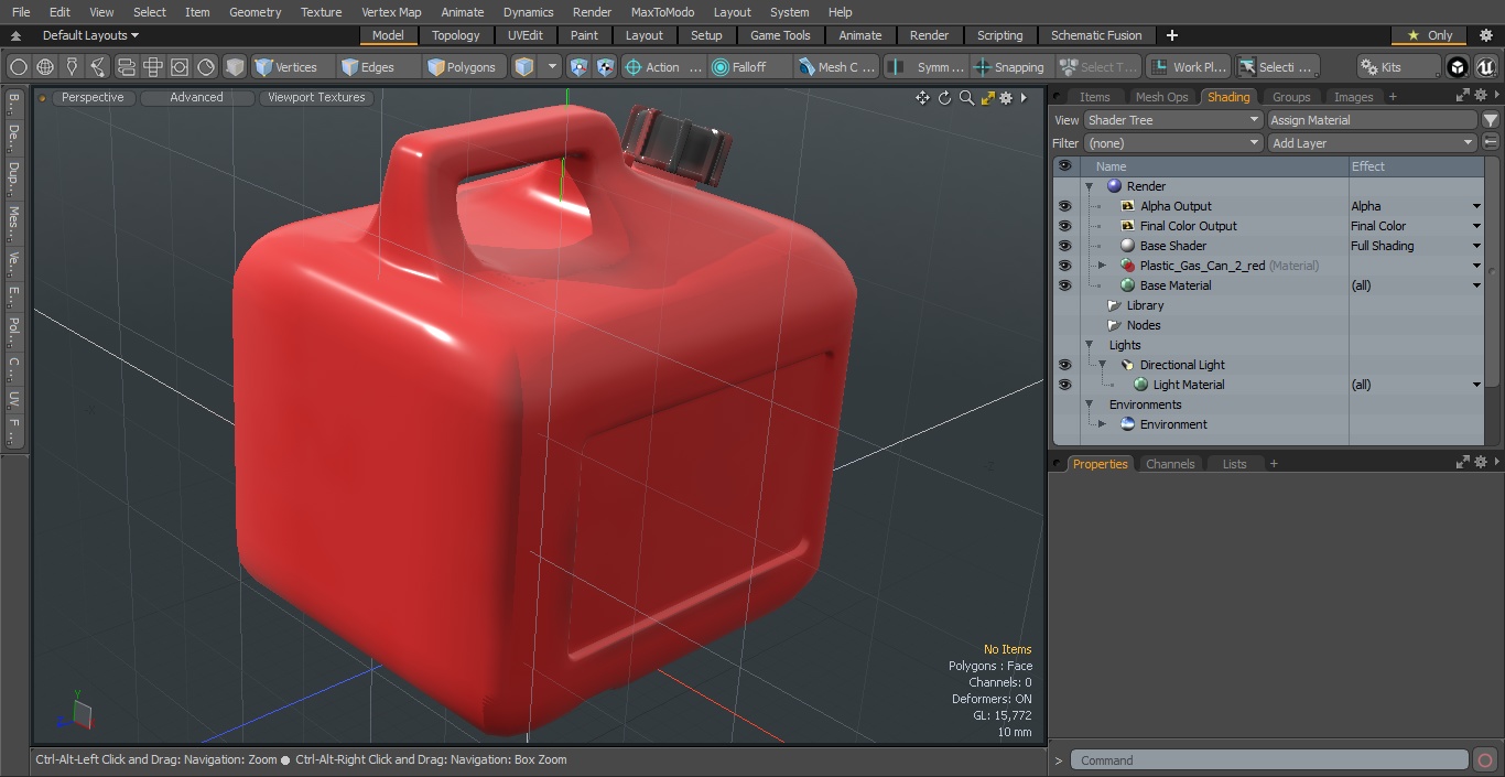 Plastic Gas Can 2 Gallon 3D model