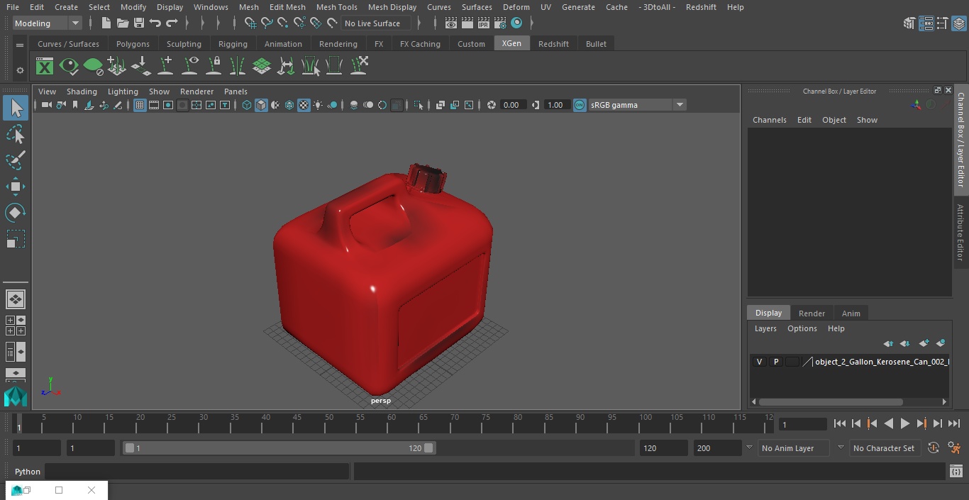 Plastic Gas Can 2 Gallon 3D model