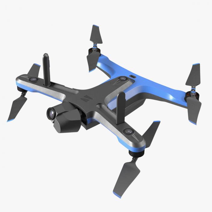 Autonomous Drone Skydio 2 Plus Off State Rigged 3D