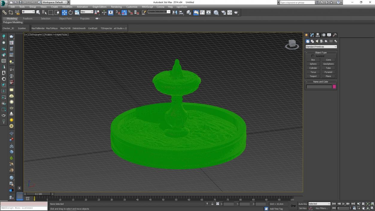 Classic Stone Garden Fountain for 3D Print 3D