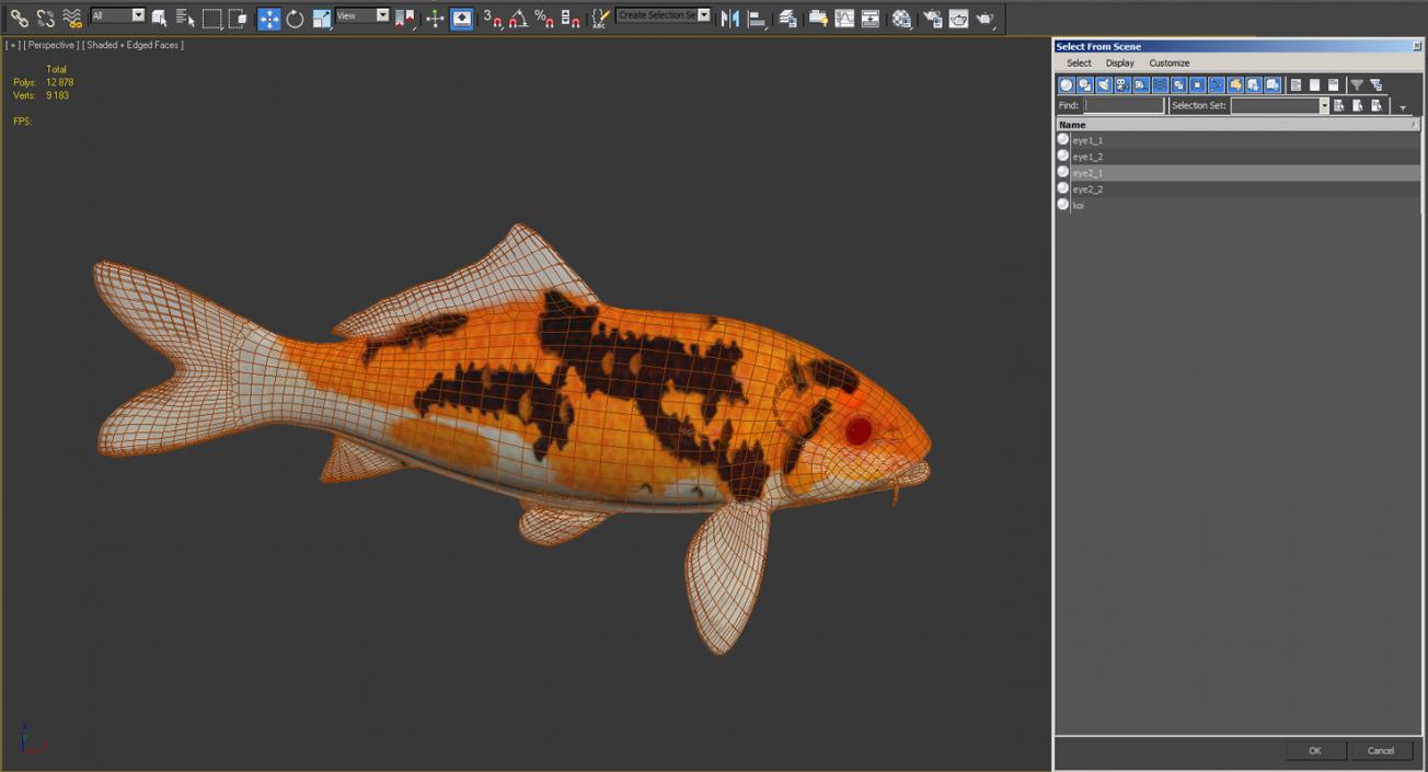 3D model Koi Fish