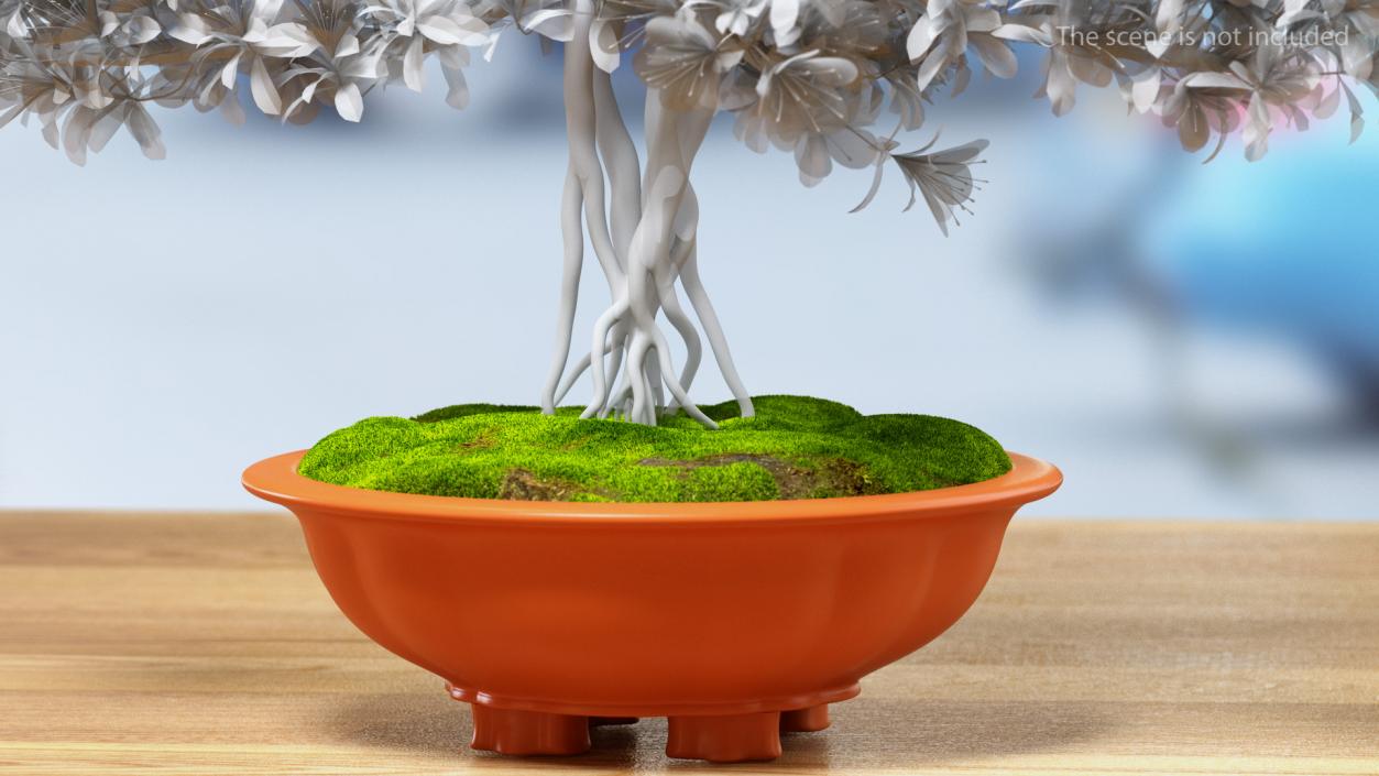 Flower Pot with Soil Fur 3D model