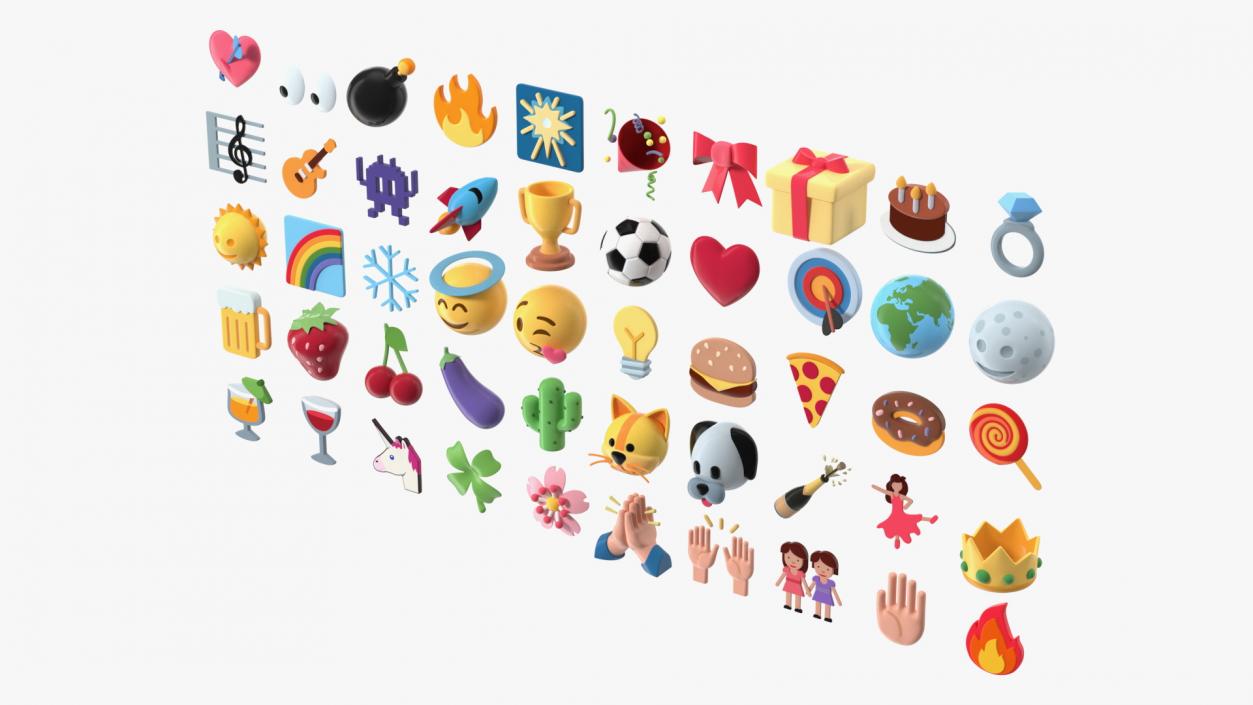 3D model Emojis Set