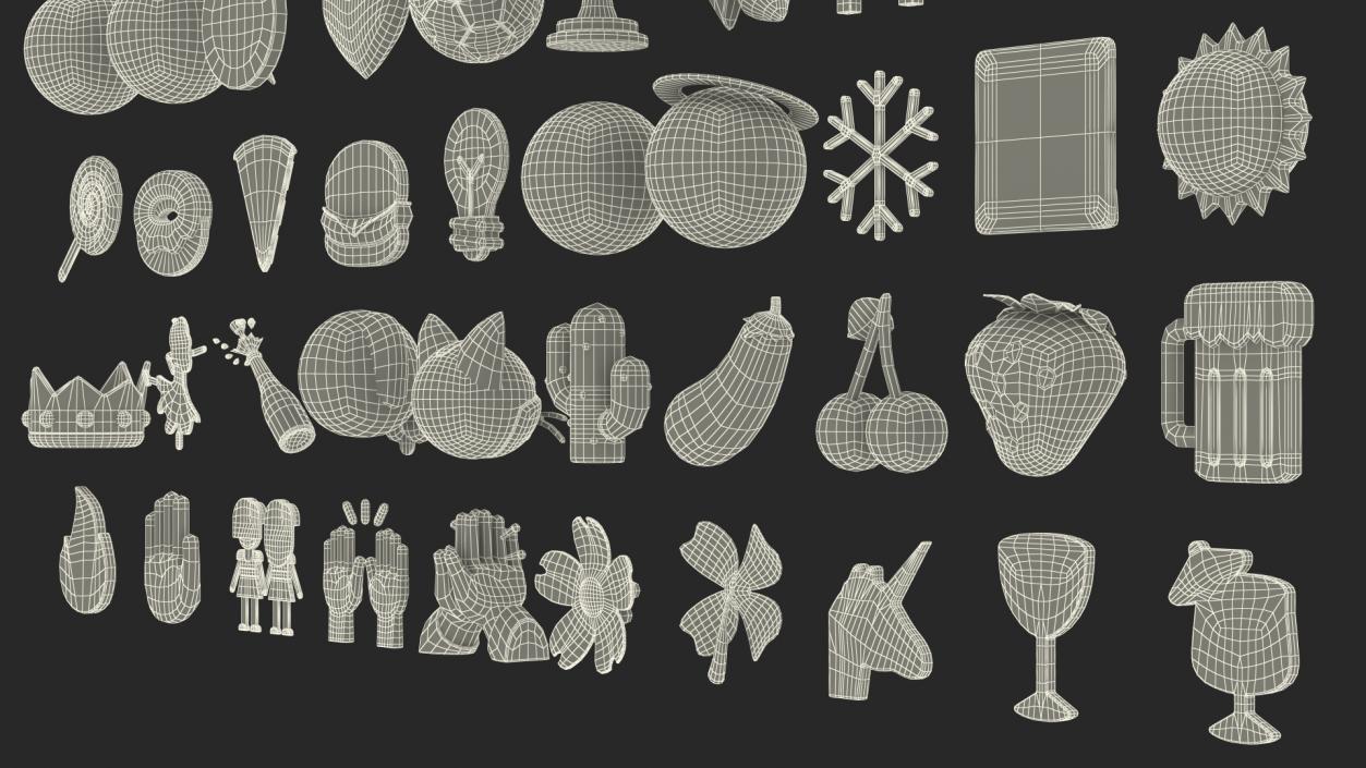 3D model Emojis Set