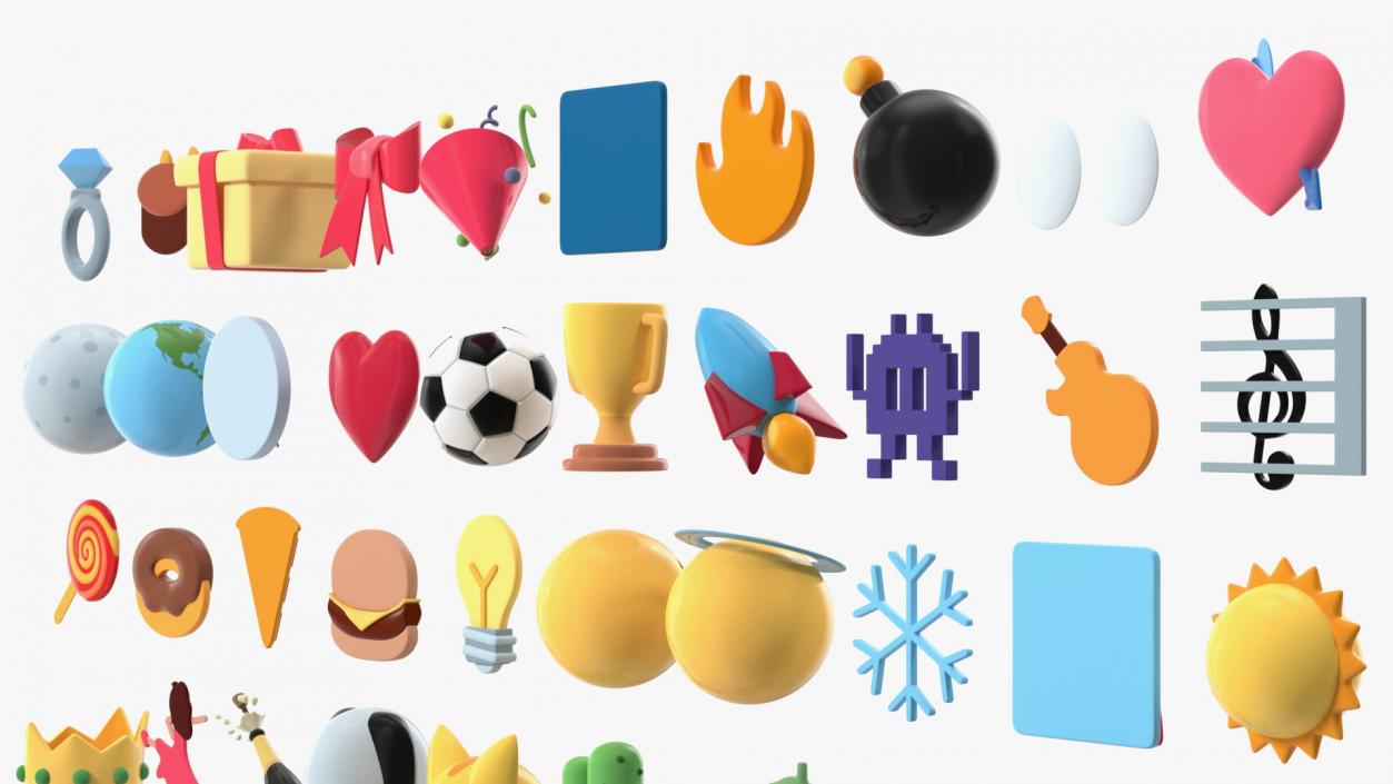 3D model Emojis Set