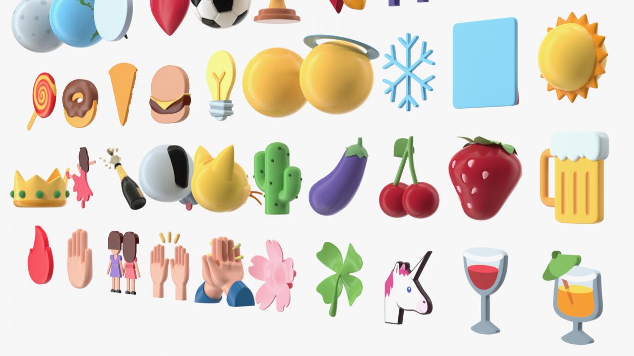 3D model Emojis Set