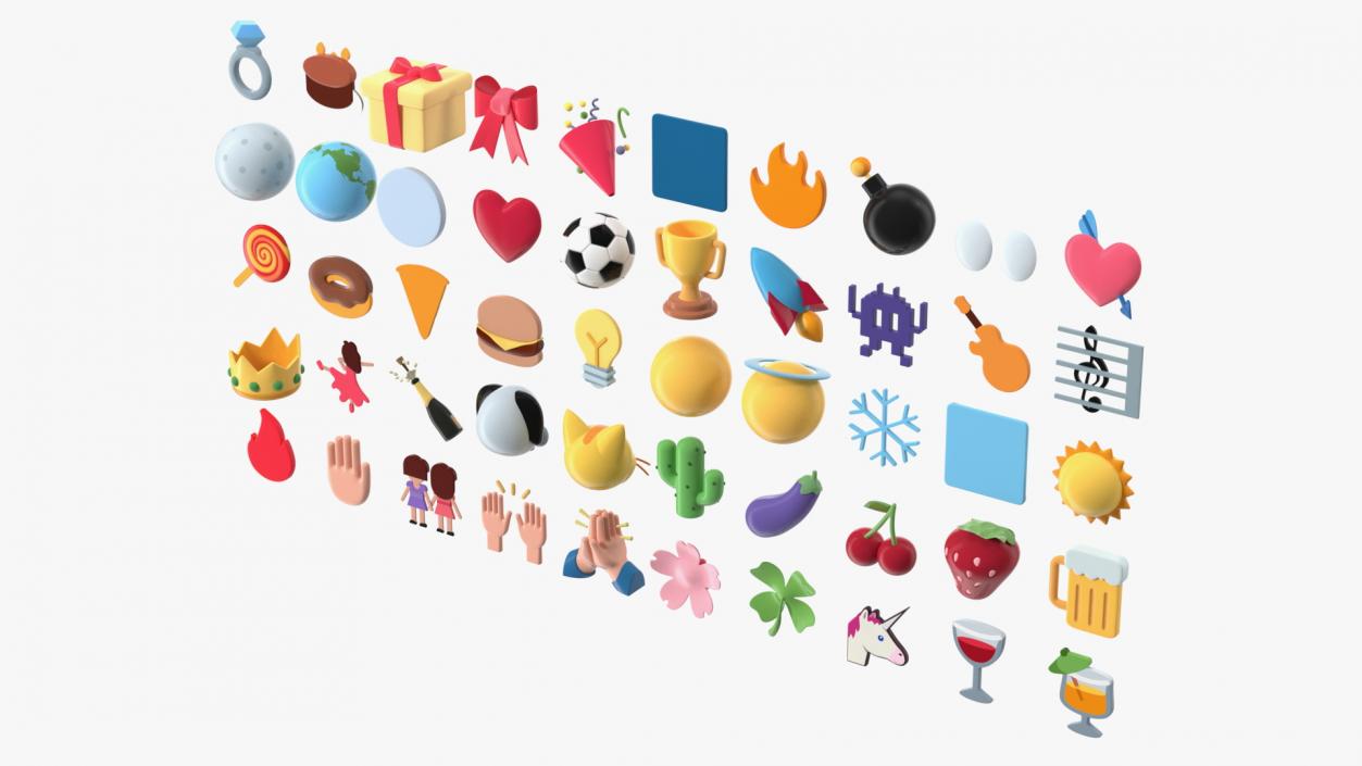 3D model Emojis Set