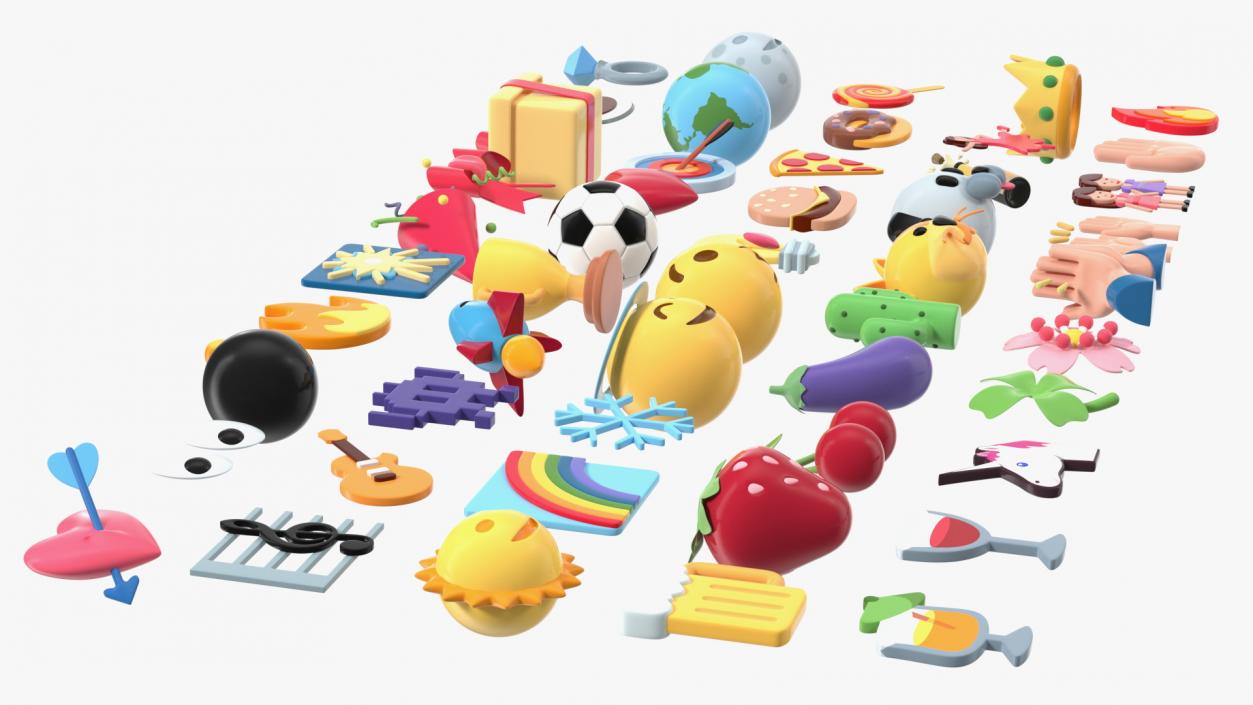 3D model Emojis Set