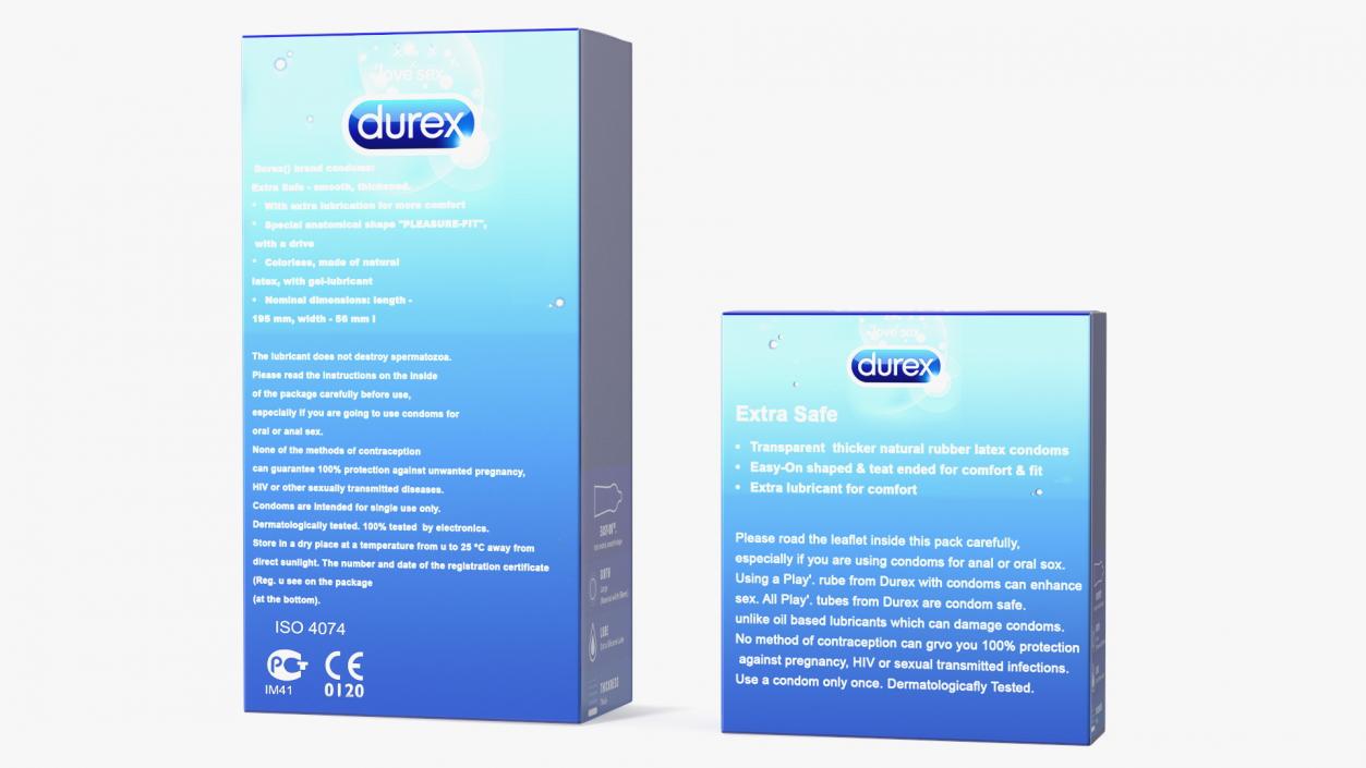 3D Condom Durex Box