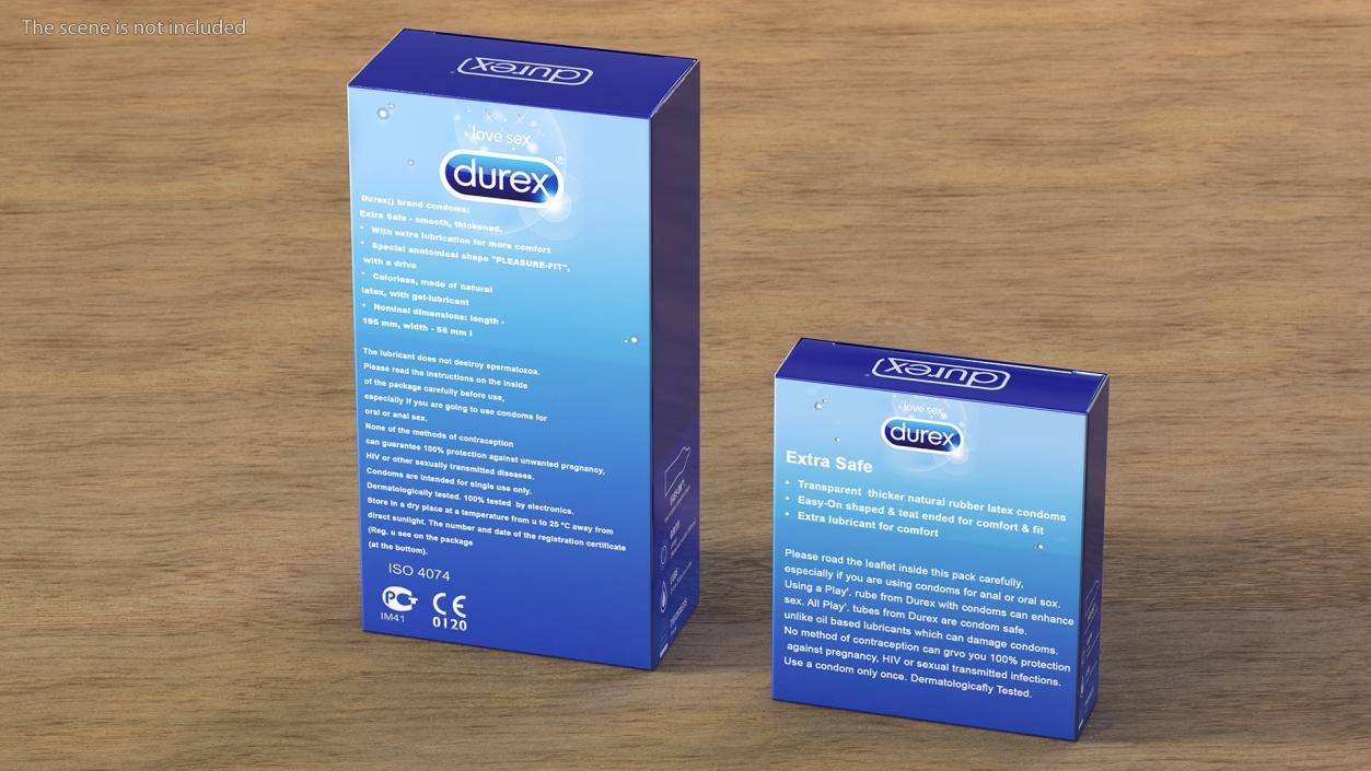 3D Condom Durex Box