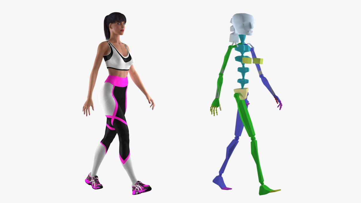 3D model Fitness Instructor Rigged