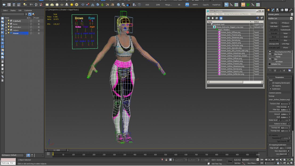 3D model Fitness Instructor Rigged